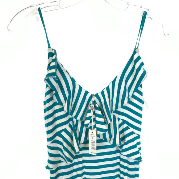 NWT Womens Size Large Nordstrom Max Studio Ruffle Front Sleeveless Maxi Dress - Picture 2 of 3